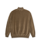 Zip Neck Sweatshirt | Stripe Velour - Beech