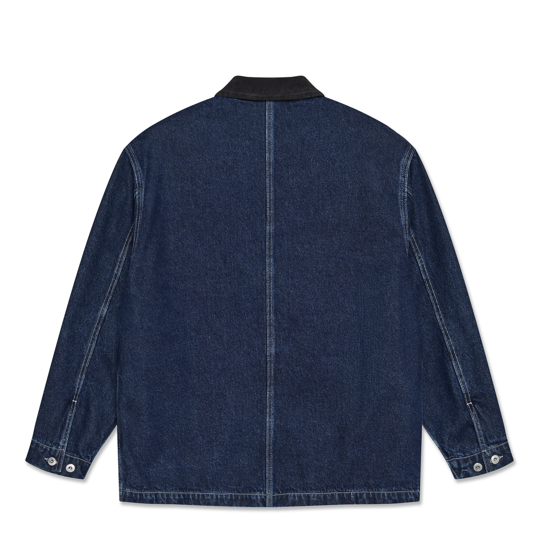Ezra Jacket With Flannel Lining - Indigo