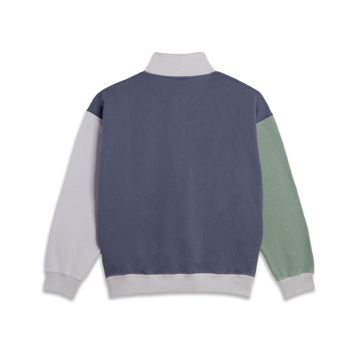 Frankie Half Zip Sweatshirt | Tribal - Grey Blue/Silver