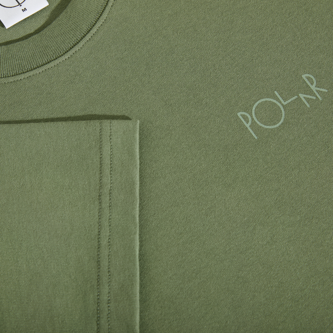 Contrast Tee | Stroke Logo - Moss Green