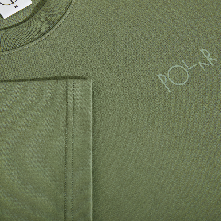 Contrast Tee | Stroke Logo - Moss Green