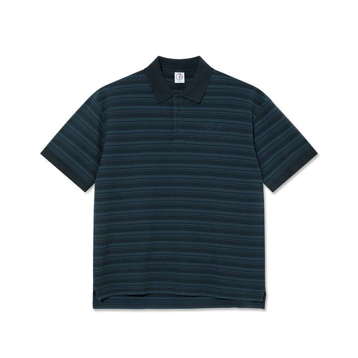 Surf Polo Shirt | Stripe - Neptune Blue