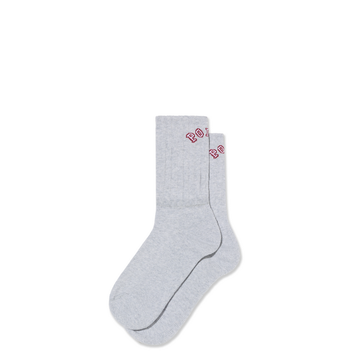 Large Rib Socks | College - Heather Grey