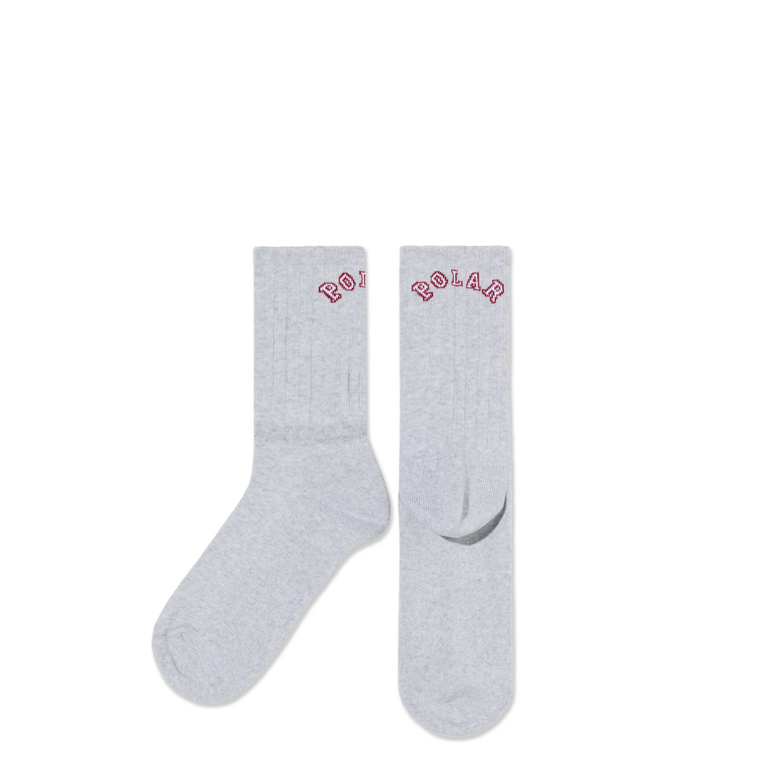 Large Rib Socks | College - Heather Grey
