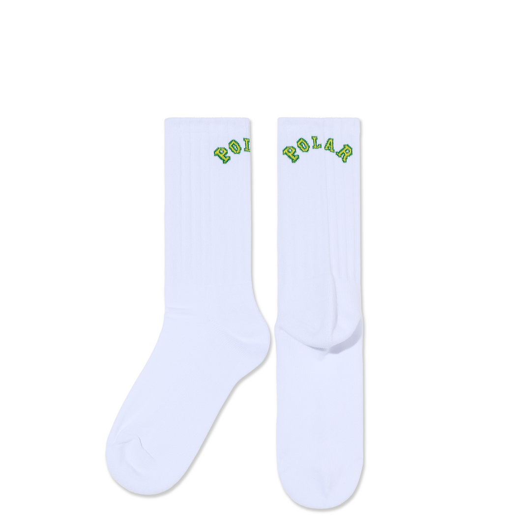 Large Rib Socks | College - White
