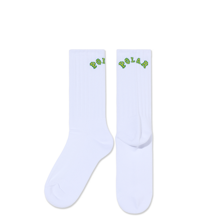 Large Rib Socks | College - White