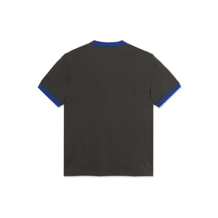 Ringer Tee - Dirty Black/Egyptian Blue