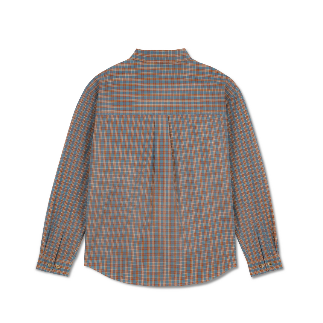 Mitchell LS Shirt - Blue / Rust