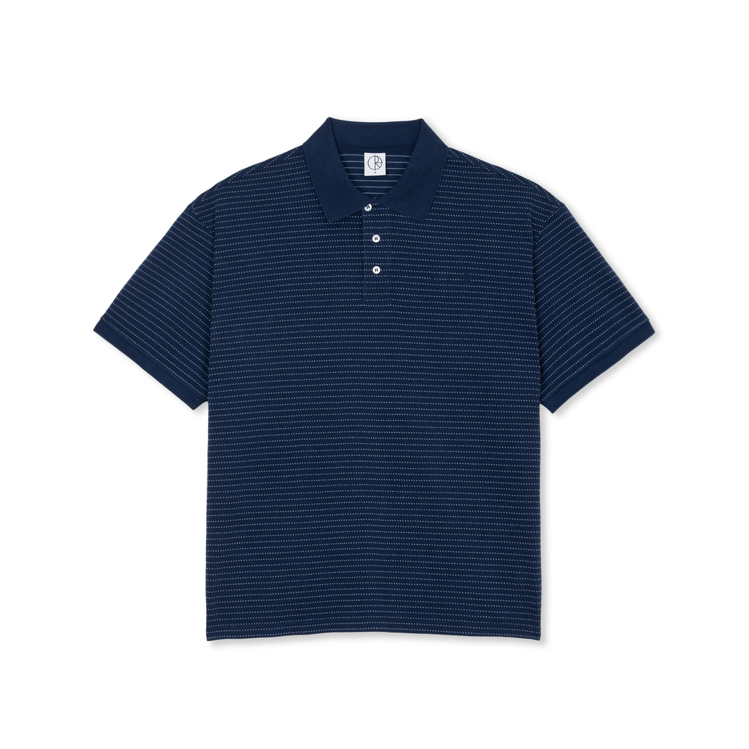 Surf Polo Shirt | Dots - Dark Blue