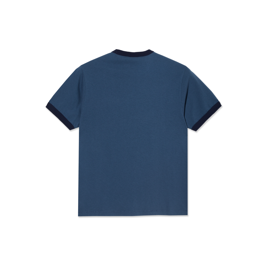 Ringer Tee - Grey Blue/Dark Blue