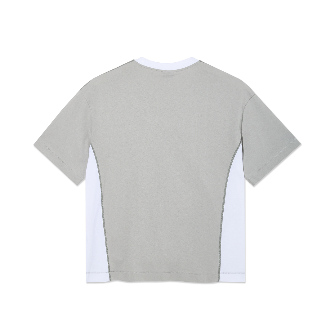 Surf Panel Tee - Silver/White