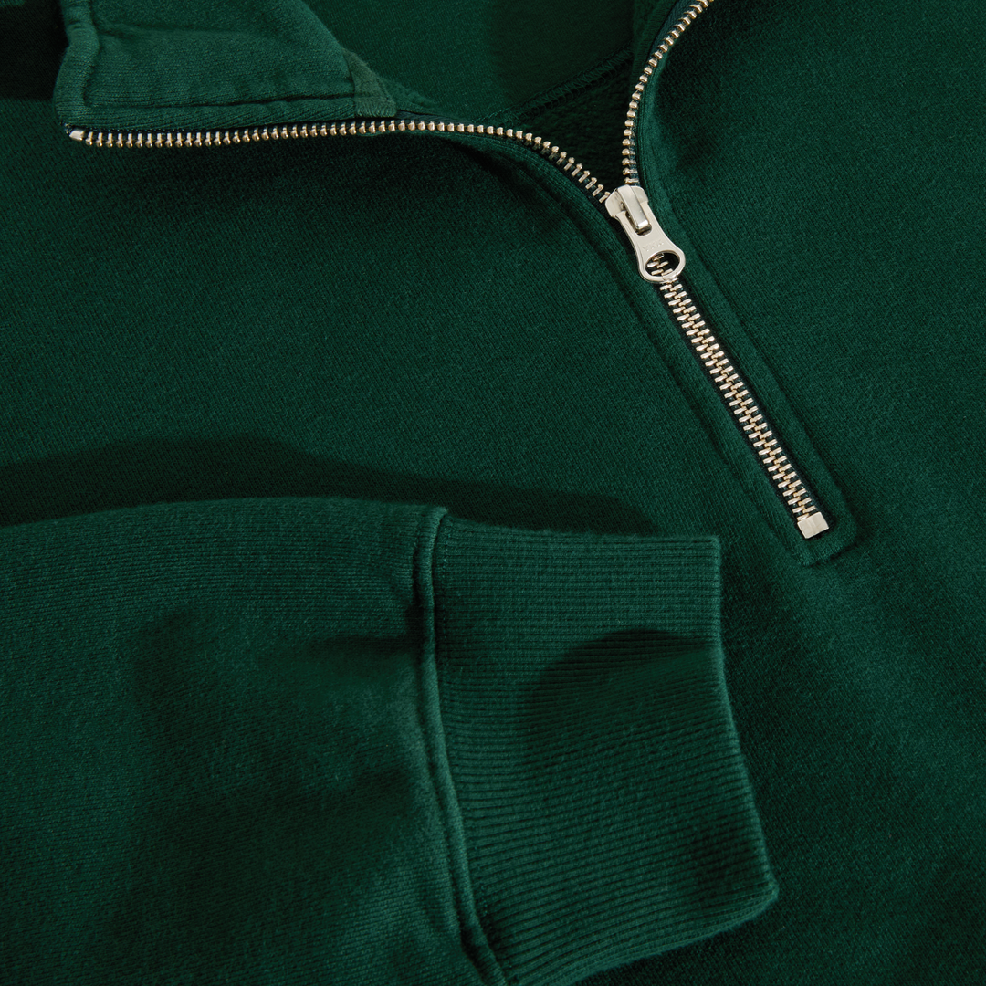 Frankie Half Zip Sweater - Dark Emerald