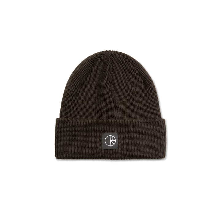 Double Fold Merino Beanie - Brown