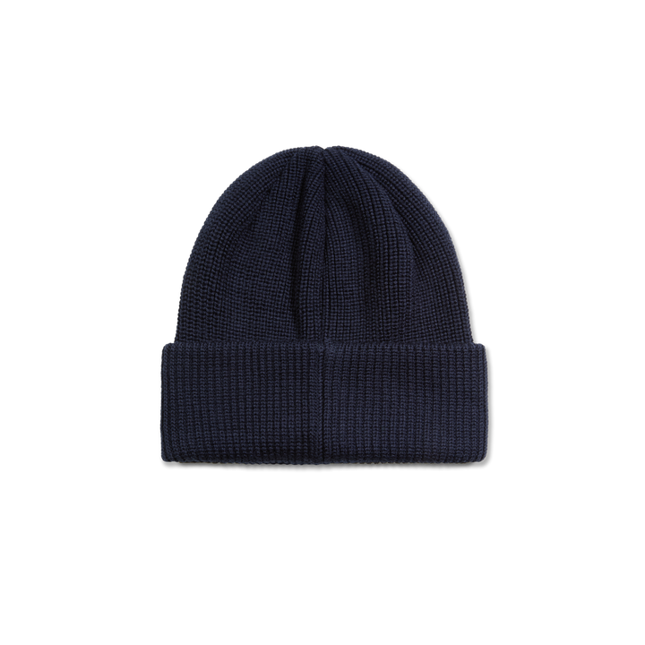 Double Fold Merino Beanie - Navy