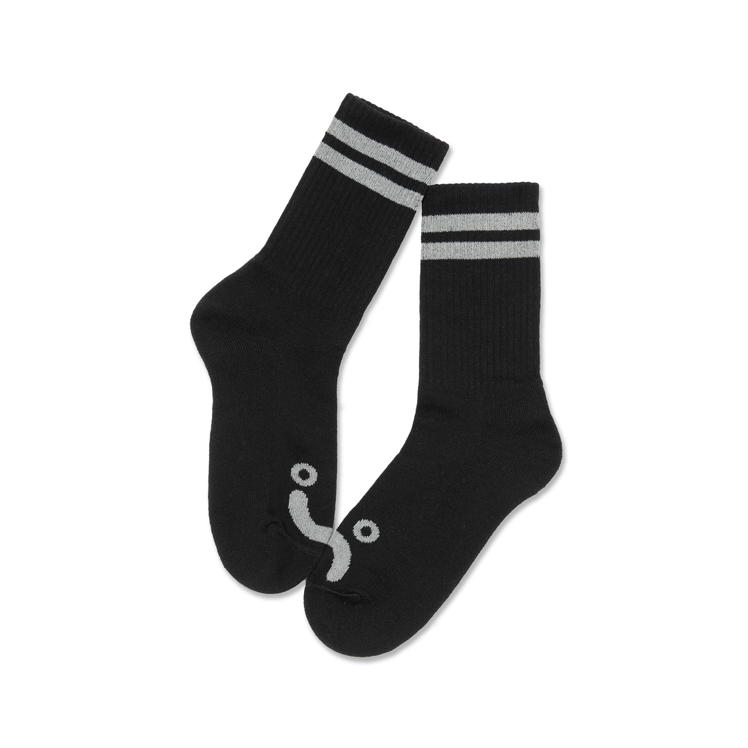 Rib Socks | Happy Sad - Black / Heather Grey