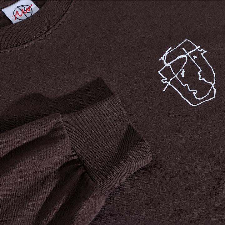 LS Tee|Tied Up (Washed Chocolate)