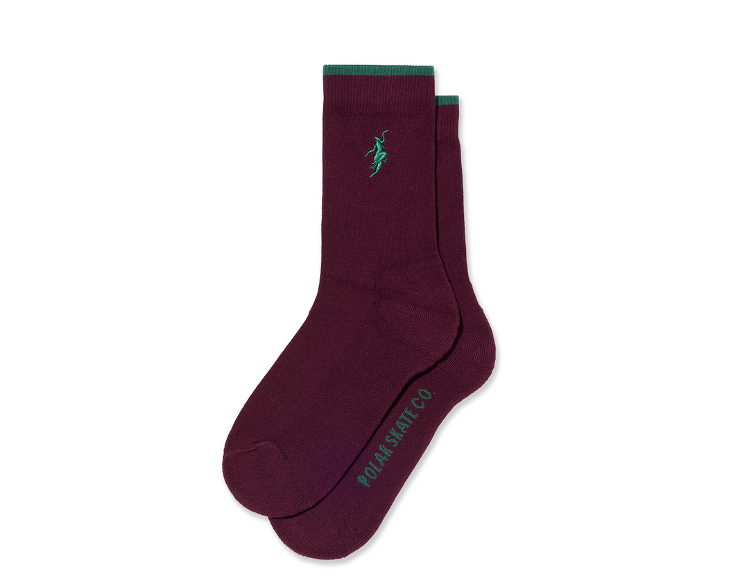 Business Socks | No Complies Forever - Bordeaux/Green