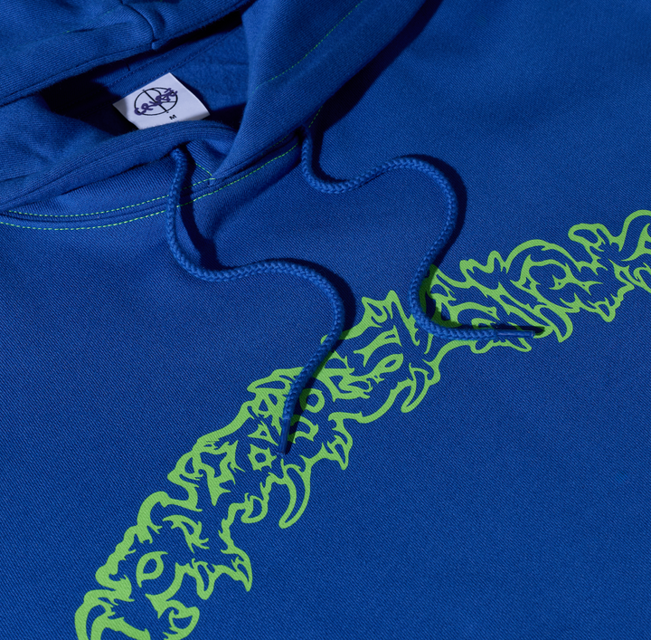 Contrast Dave Hoodie | Crude Logo - Egyptian Blue