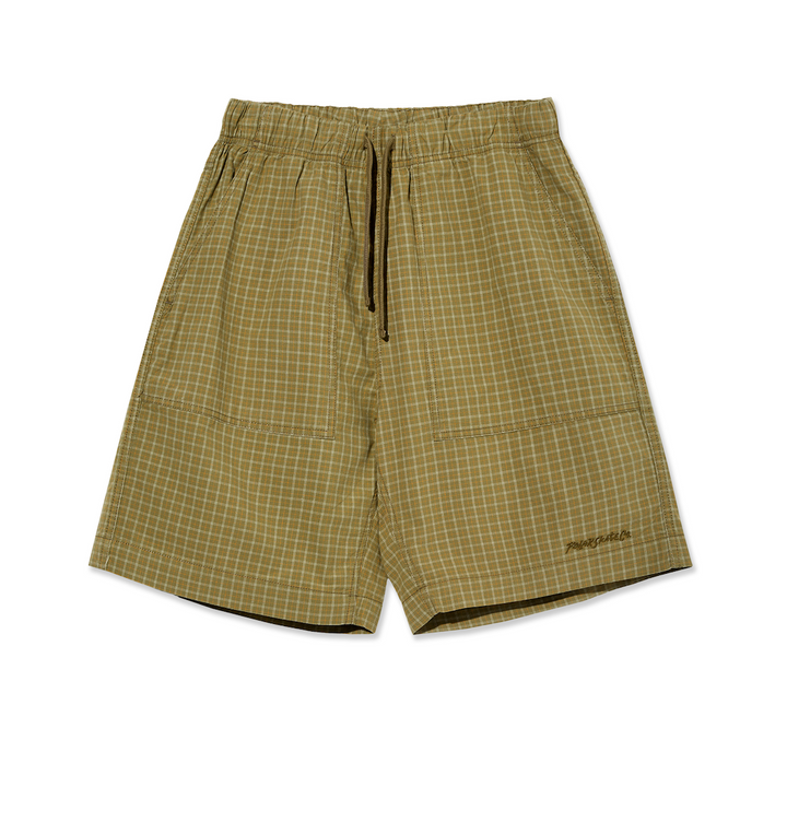 Hike Shorts | Cotton - Olive Check