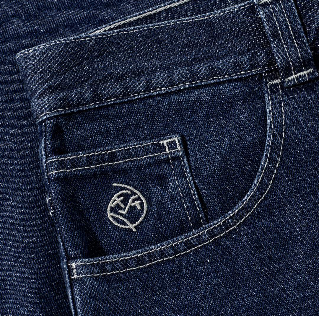 Big Boy Shorts - Dark Blue w/ White Stitching