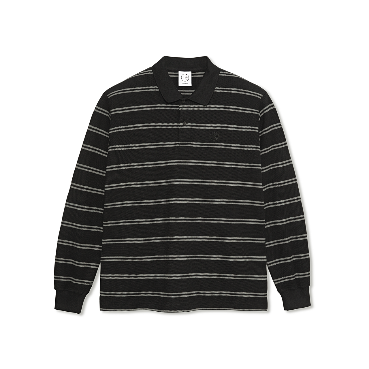 Polo LS Shirt | Stripe - Black