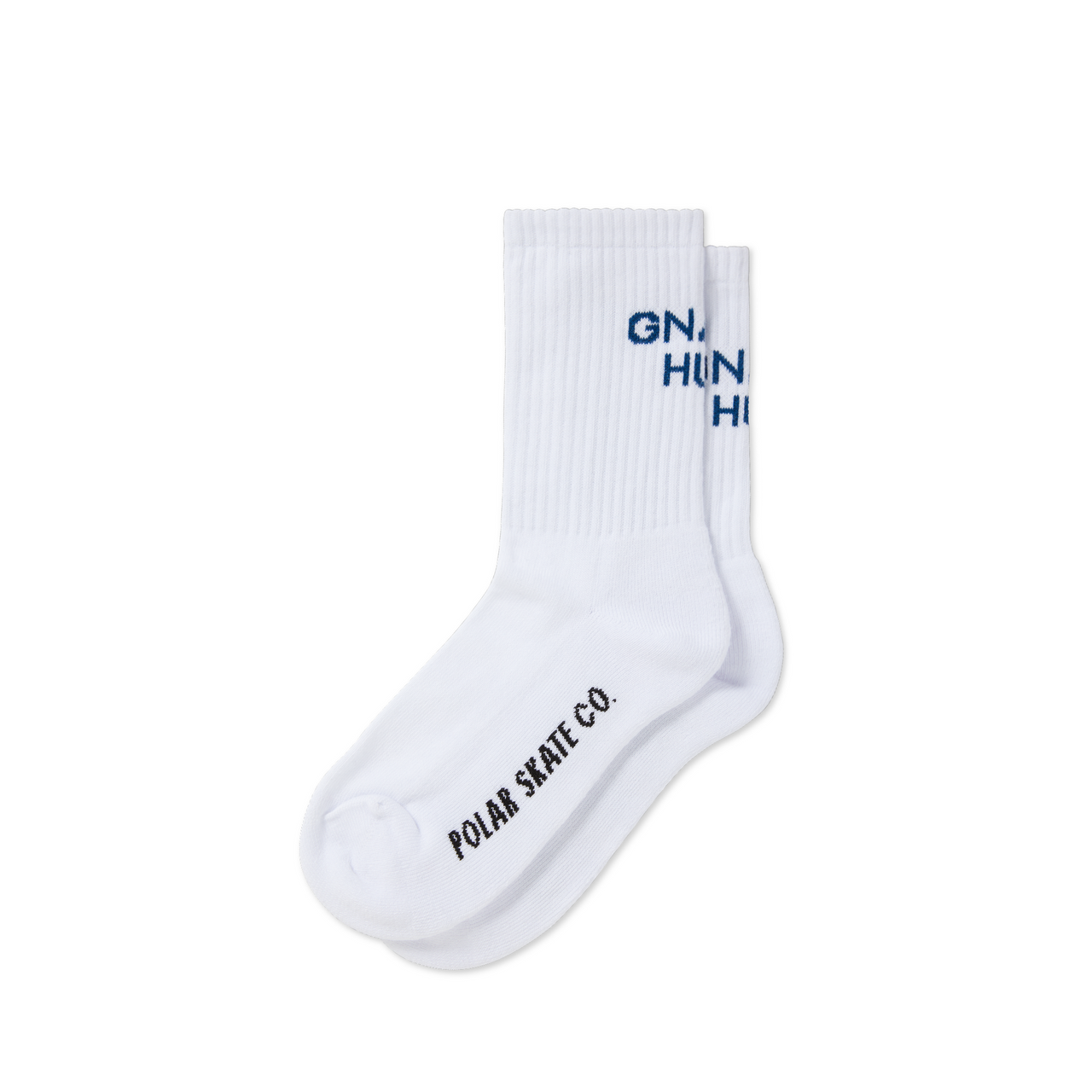 Rib Socks | Gnarly Huh! - White / Blue