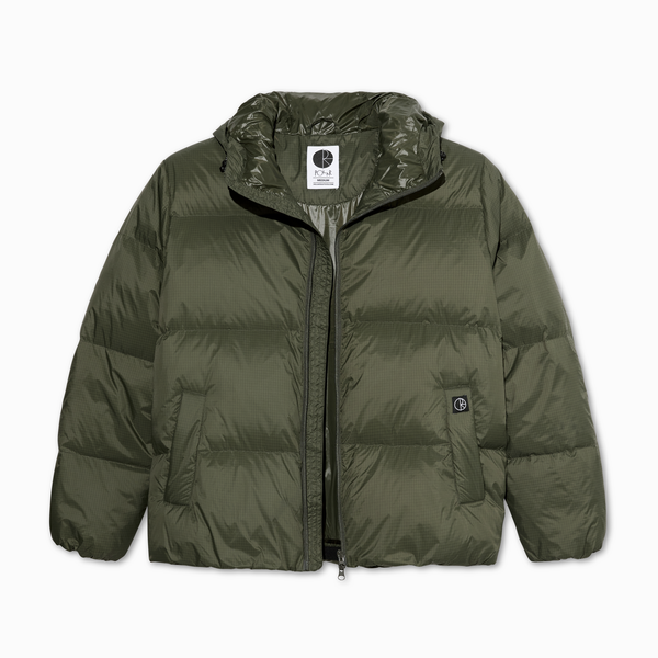 Soft Puffer Jacket | Ripstop - Grey Green