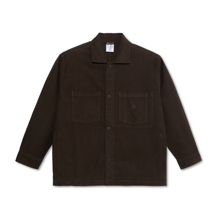 Theodore Overshirt | Brushed Twill - Brown