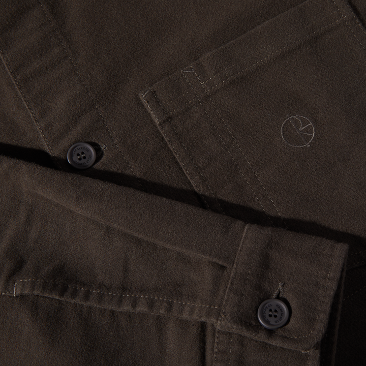 Theodore Overshirt | Brushed Twill - Brown