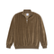 Zip Neck Sweatshirt | Stripe Velour - Beech